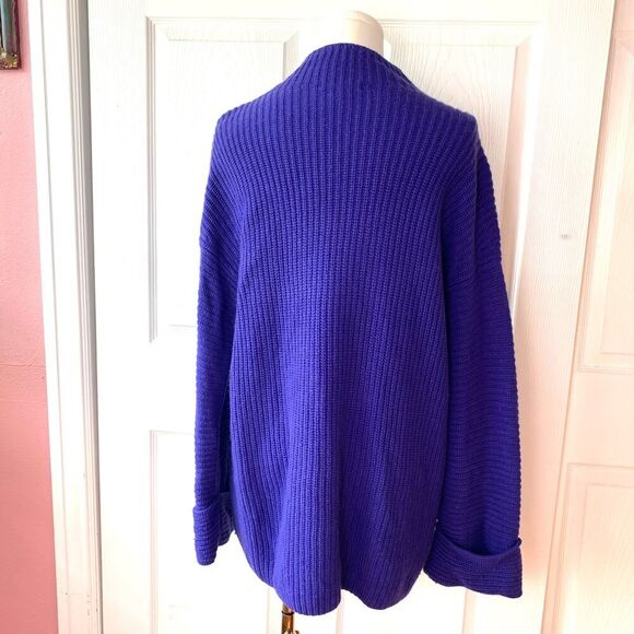 Athleta Women's M Purple Wrap Oversized Knit Sweater - Picture 5 of 9